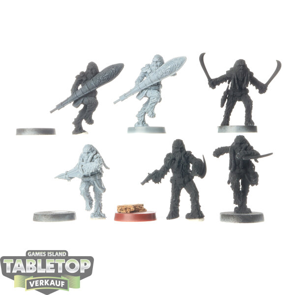 Rebellen - 6x Wookie Warriors - teilweise bemalt