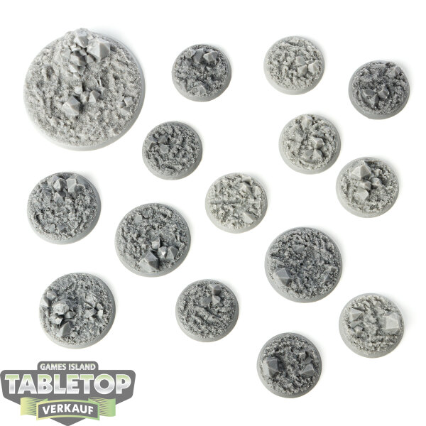 Bases - Tabletop Art: 15 verschiedene Crystal Field Bases - unbemalt