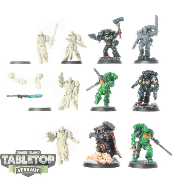 Black Templars - 10x Primaris Crusader Squad - teilweise bemalt