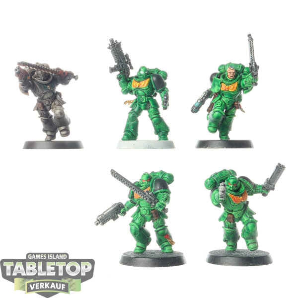 Dark Angels - 5x Assault Intercessor Squad - bemalt