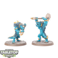 Seraphon - 2 Kroxigor klassisch - bemalt