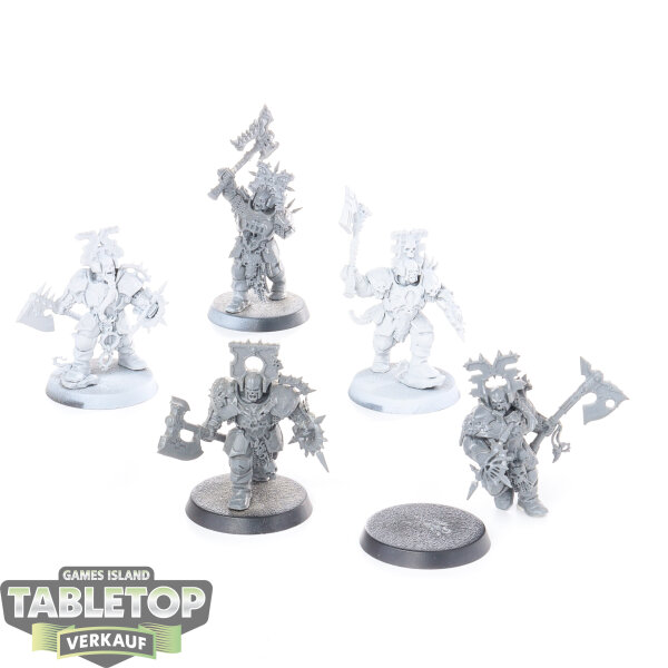 Blades of Khorne - 5 Blood Warriors - teilweise bemalt