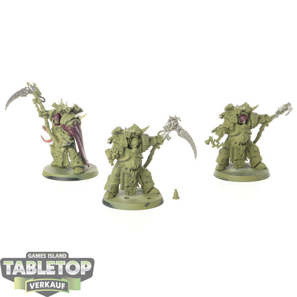 Death Guard - 3 Deathshroud Terminators - teilweise bemalt