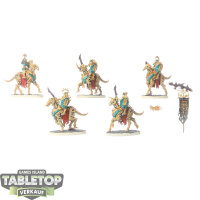 Ossiarch Bonereapers - 5x Kavalos Deathriders - bemalt