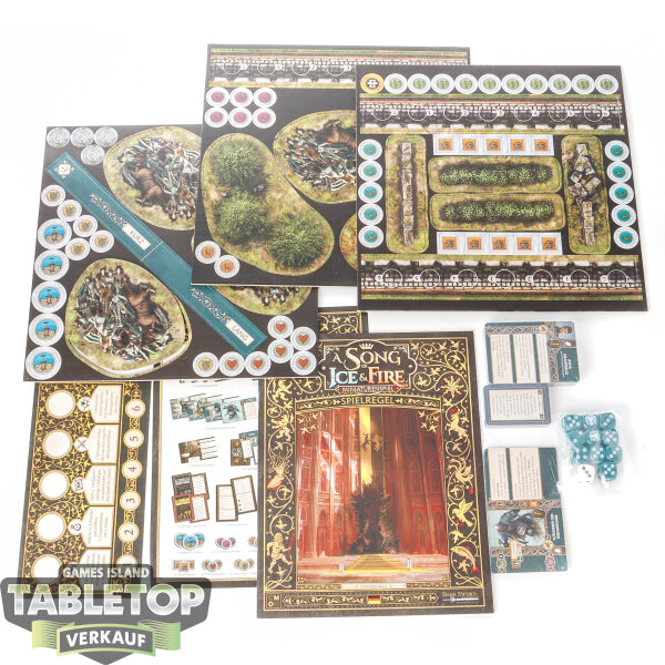 ASOIAF - Diverse Cards, Terrain Pieces & Game Accessories - deutsch