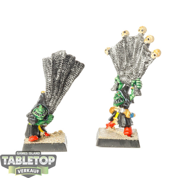 Orc & Goblin Tribes - 2 x Night Goblin Netters klassisch - bemalt