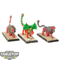 Chaos Daemons - 3 x Flesh Hounds klassisch - bemalt