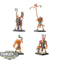 Beastmen Brayherds - 4 x Beastmen Command klassisch - bemalt