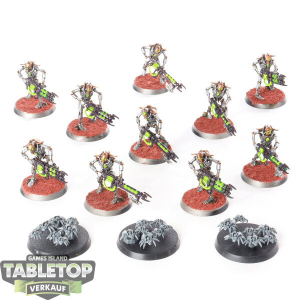 Necrons - 10 Necron Warriors - teilweise bemalt