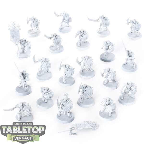 Ossiarch Bonereapers - 20 Mortek Guard - grundiert