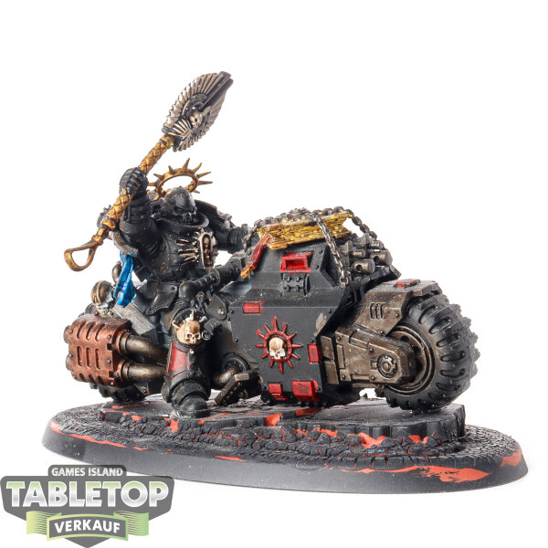 Space Marines - Chaplain on Bike - teilweise bemalt