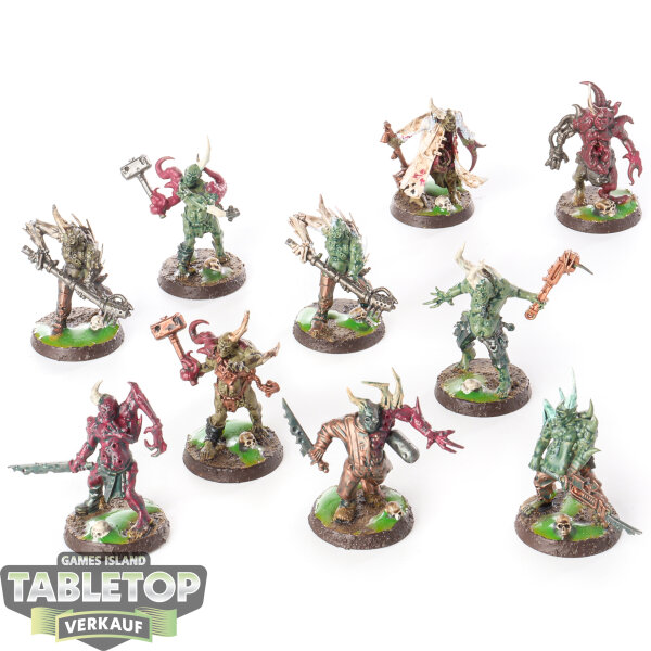 Death Guard - 10 Poxwalkers - teilweise bemalt