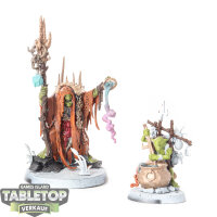 Nighthaunt - Swampcalla Shaman with Pot-grot - teilweise...