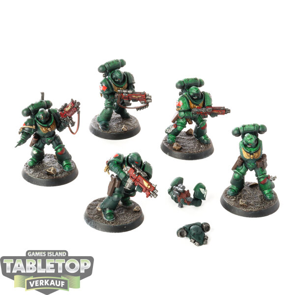 Dark Angels - 5x Intercessor Squad - teilweise bemalt