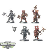 Blades of Khorne - 5 Blood Warriors - teilweise bemalt