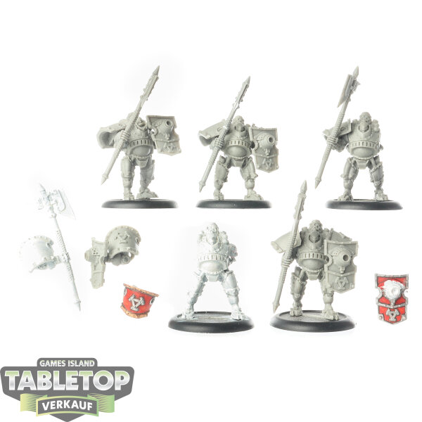 Khador - 5x Man-O-War Shocktrooper - teilweise bemalt