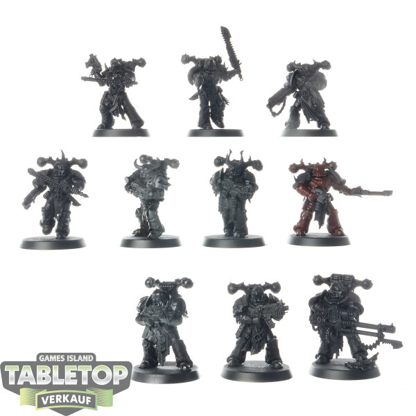 Chaos Space Marines - 10 Legionaries - teilweise bemalt