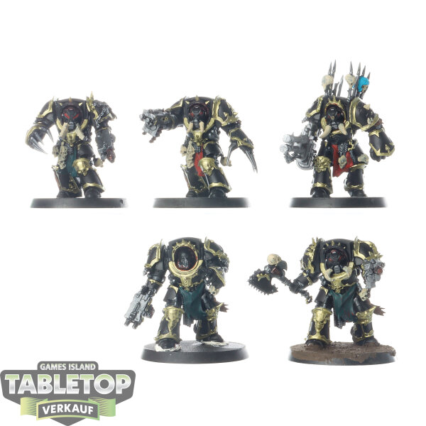 Chaos Space Marines - 5 x Chaos Terminator Squad - bemalt