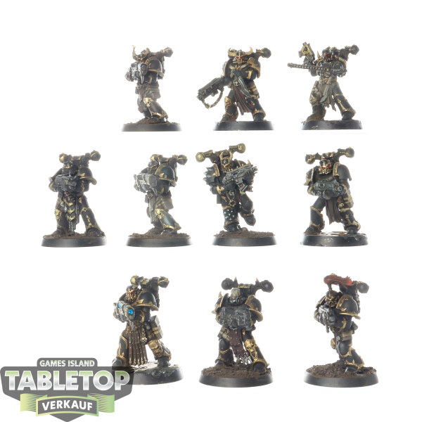 Chaos Space Marines - 10 x Legionaries - bemalt