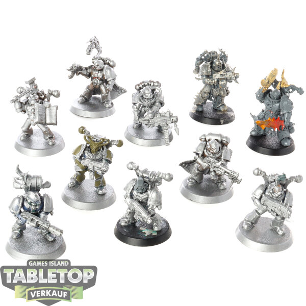 Chaos Space Marines - 10x Chaos Space Marines - teilweise bemalt