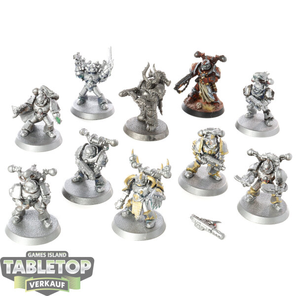 Chaos Space Marines - 10x Chaos Space Marines - teilweise bemalt