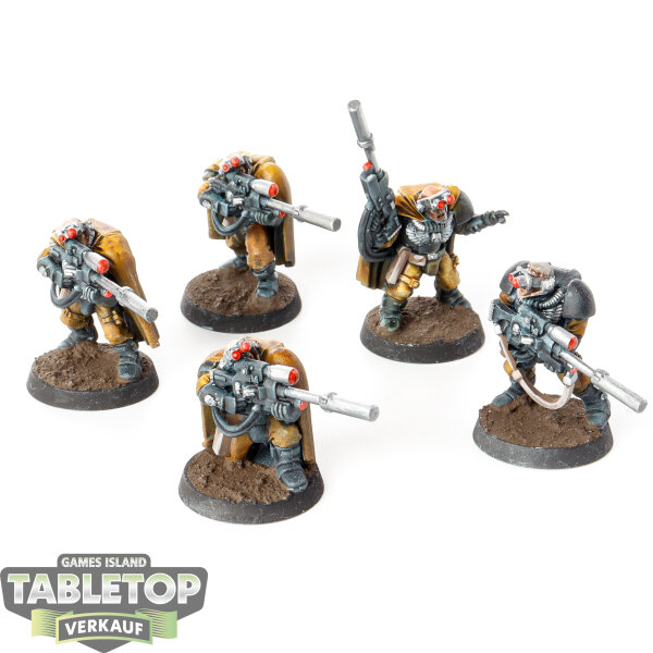 Space Marines - 5x Scouts with Sniper Rifles klassisch - bemalt