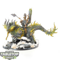 Fyreslayers - Auric Runefather on Magmadroth - bemalt