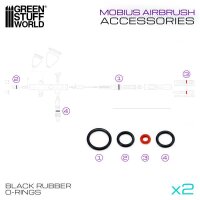 Green Stuff World - Mobius Airbrush Black O-Rings