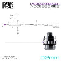 Green Stuff World - 0.2mm Airbrush Nozzle Cap for Mobius...