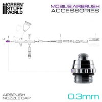 Green Stuff World - 0.3mm Airbrush Nozzle Cap for Mobius...