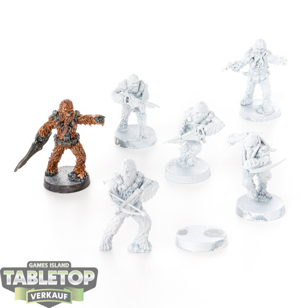 Rebellen - 6 Wookiee Warriors - teilweise bemalt