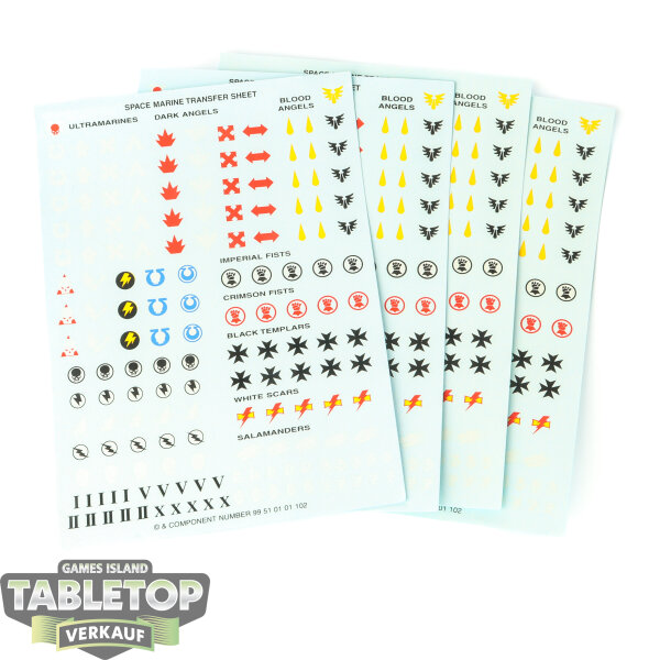 Space Marines - 4x Transfer Sheets - Sonstiges