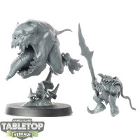 Gloomspite Gitz - Loonboss on Giant Cave Squig - unbemalt