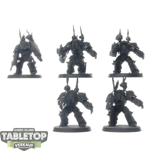 Chaos Space Marines - 5x Chaos Terminator Squad - grundiert