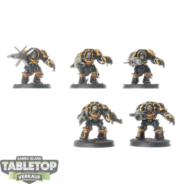 Chaos Space Marines - 5x Chaos Terminator Squad - teilweise bemalt