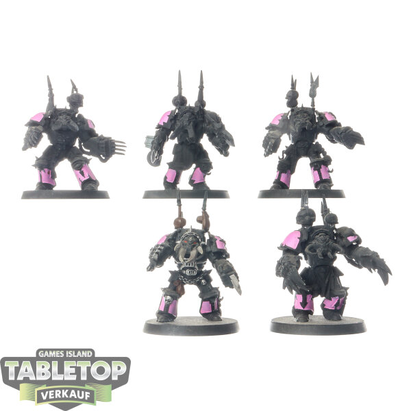 Chaos Space Marines - 5x Chaos Terminator Squad - teilweise bemalt