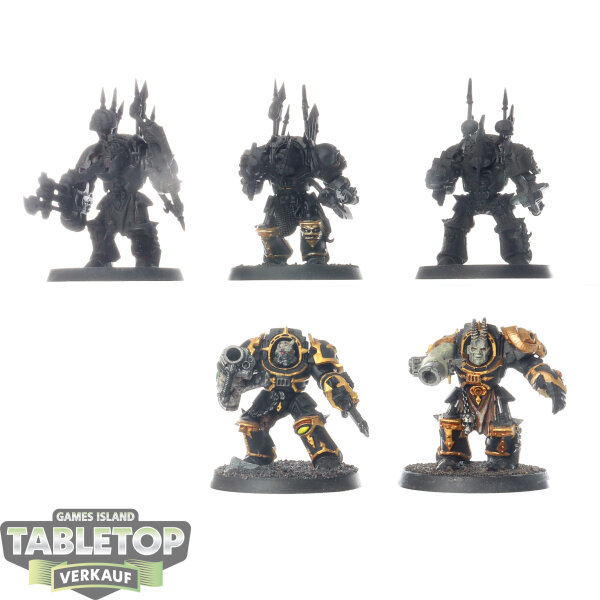 Chaos Space Marines - 5x Chaos Terminator Squad - teilweise bemalt