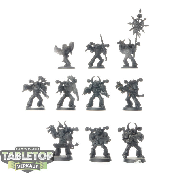Chaos Space Marines - 10x Chaos Space Marines - klassisch - grundiert