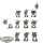 Chaos Space Marines - 10x Chaos Space Marines - klassisch - teilweise bemalt