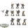 Chaos Space Marines - 10x Chaos Space Marines - klassisch - teilweise bemalt