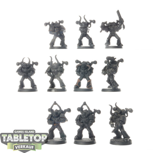 Chaos Space Marines - 10x Chaos Space Marines - klassisch - grundiert