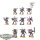 Chaos Space Marines - 10x Chaos Space Marines - klassisch - teilweise bemalt