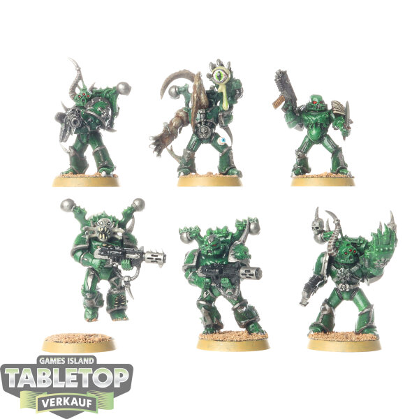 Chaos Space Marines - 5x Chaos Space Marines - klassisch - teilweise bemalt