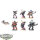Chaos Space Marines - 6x Noise Marines - klassisch - teilweise bemalt