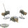 Adeptus Custodes - 3 x Vertus Praetors - teilweise bemalt