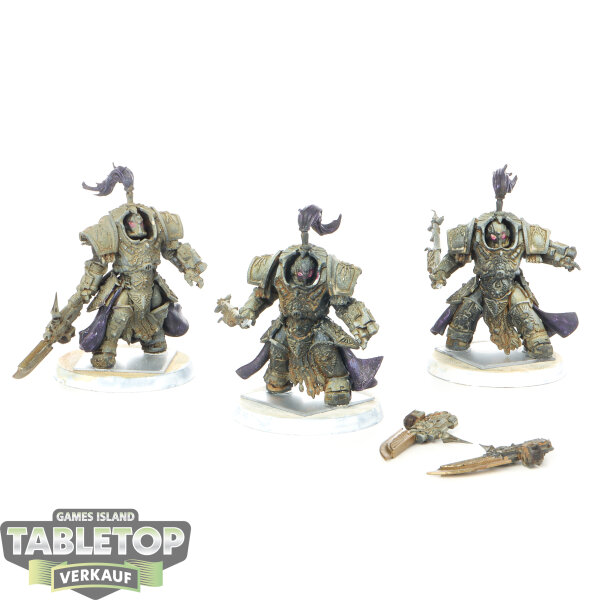 Adeptus Custodes - 3 x Allarus Custodians - teilweise bemalt
