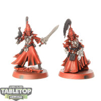 Aeldari - 2x Warlocks - teilweise bemalt