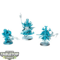 Thousand Sons - 3 Exalted Sorcerers - teilweise bemalt