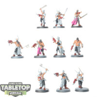 Chaos Space Marines - 10 Chaos Cultists - teilweise bemalt