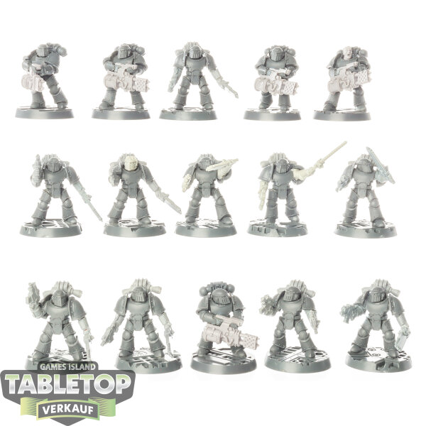 Horus Heresy - 15x MKIII Tactical Squad klassisch - teilweise bemalt